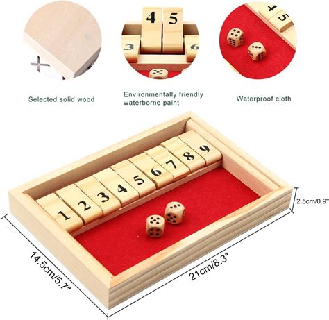 Bouti Juego Shut The Box Juego De Madera Cl Sico De N Meros De