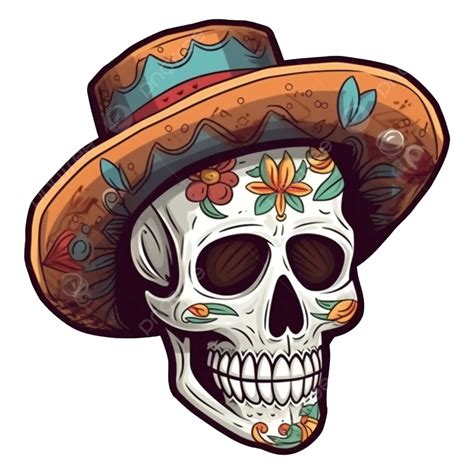 Padr O De Sorriso De Caveira Mexicana Do Dia Dos Mortos Png Dia Dos