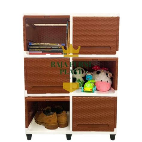 Promo Lemari Cabinet Plastik Serbaguna Club Flip DOUBLE Susun 3 Diskon