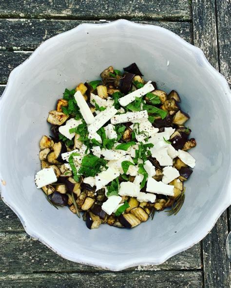 Salade D Aubergines La Feta Et La Menthe Cooking Out