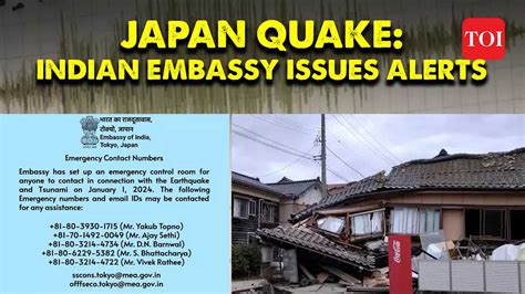 Japan Mea Issues Emergency Contacts For Indians After Japan Earthquake Tsunami International