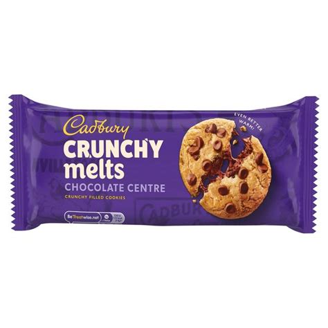 Cadbury Crunchy Melts Chocolate Centre Cookies 156g British 03 15 2024