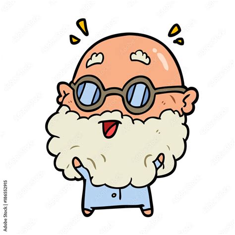 cute cartoon surprised old man Stock Vector | Adobe Stock