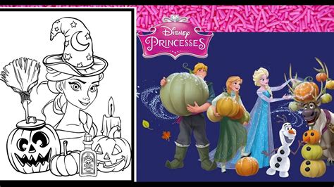 Disney S Frozen Halloween Coloring Page Queen Elsa Witch Costume Spooky