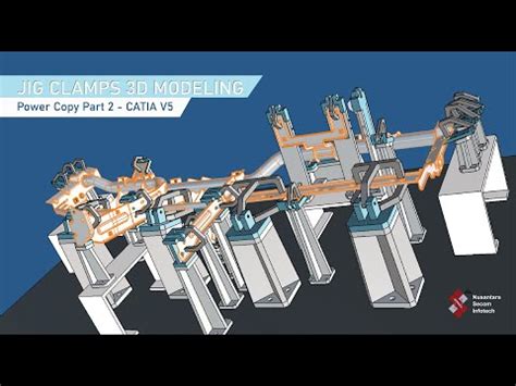 Jig Clamp Modeling With Power Copy Catia V Youtube