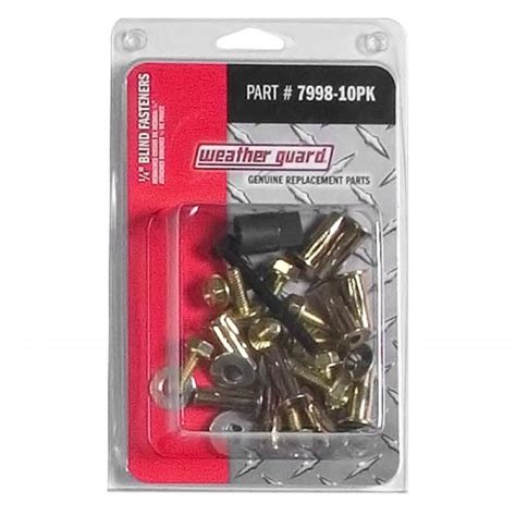 Weather Guard® 7998-10PK - 1/4" Blind Fasteners with Bolts, Washers and ...