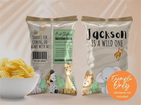 CANVA Chip Bag Mockup Chip Packet Party Favor Mockup Canva Etsy UK