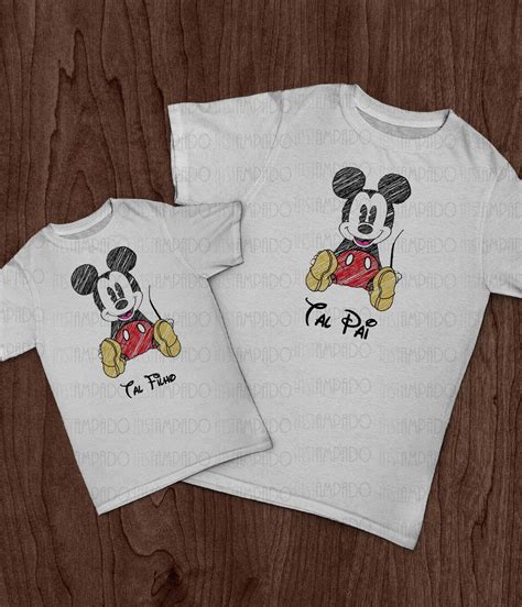 Kit De Camisetas Mickey Pai E Filho Elo Produtos Especiais