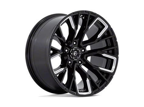 Fuel Wheels Ram 1500 Rebar Gloss Black Milled 5 Lug Wheel 20x10 18mm Offset D8492000b447 02