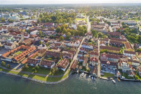 Aerial View Of The Old City Of Vastervik In Summer Vastervik Kalmar