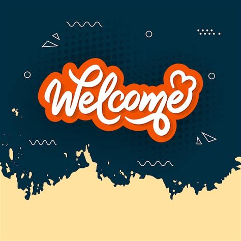 Banner De Letras De Bienvenida Creativa Vector Premium