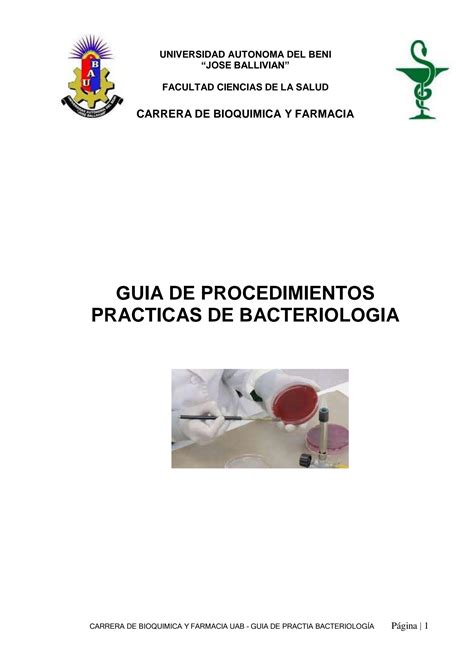 Solution Guia De Practica Bacteriologia Studypool