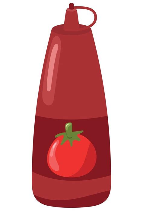 tomato sauce bottle 16755345 Vector Art at Vecteezy