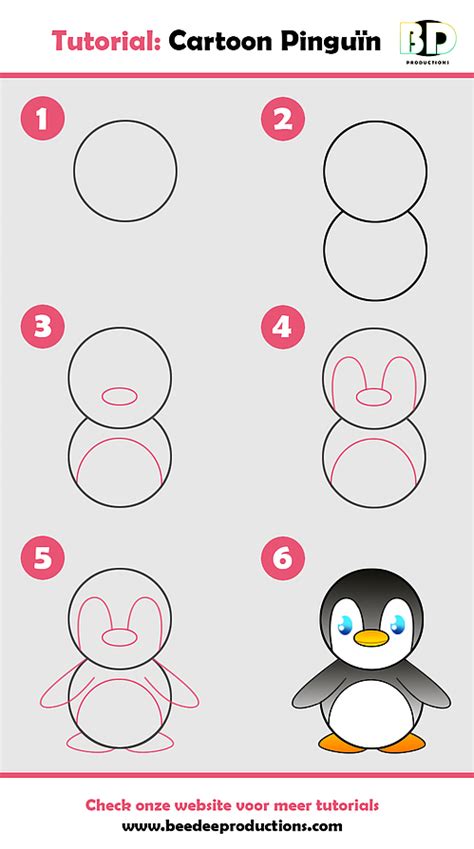 Penguin Tutorial Learn How To Draw A Cute Penguin Easy Doodles