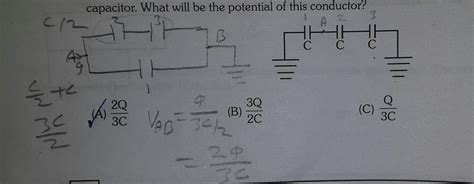 Three Identical Capacitors Of Capacitance C Connected In Series And