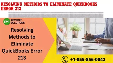 PPT Resolving Methods To Eliminate QuickBooks Error 213 PowerPoint