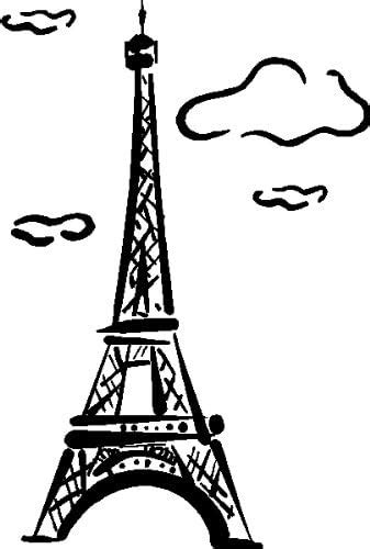 EIFFEL TOWER WALL ART STICKERS DECALS GRAPHICS BLACK Home Decor