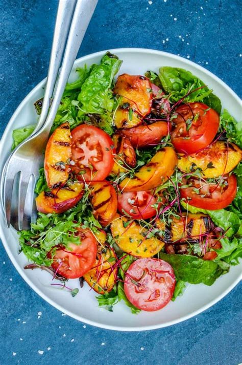 Grilled Peach And Tomato Salad This Healthy Table