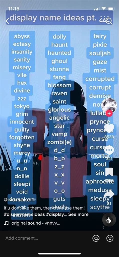 Pin By Valentina On Aesthetic Anime Roblox User Name Ideas Cute