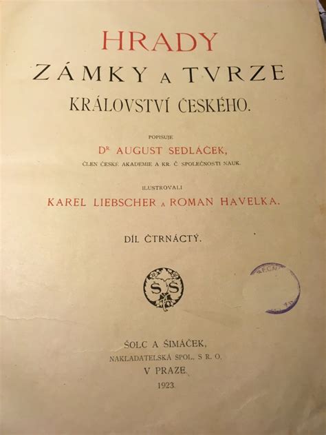 Kniha Hrady zámky a tvrze království Českého 14 Litoměřicko a