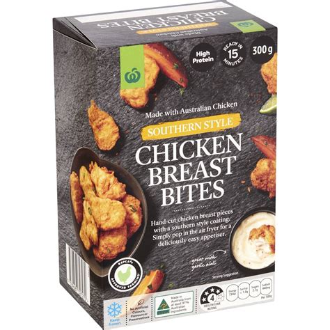 Woolworths Chicken Breast Bites Southern Style 300g Woolworths