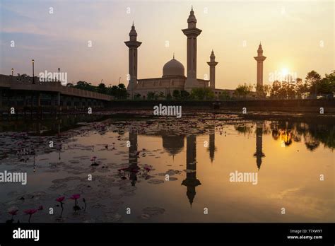 Morning Sunrise Sky Of Masjid Bukit Jelutong In Shah Alam Near Kuala