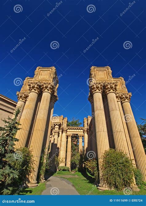 Palace of Fine Arts in San Francisco. Stock Image - Image of exterior