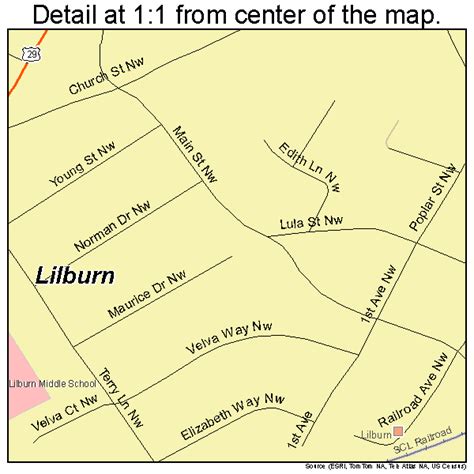 Lilburn Georgia Street Map 1346356