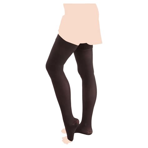 Mums Bumps Gabrialla Microfiber Open Toe Thigh High Black Buy At