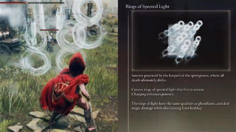 Elden Ring Dlc Rings Of Spectral Light Spell Demonstration And Location