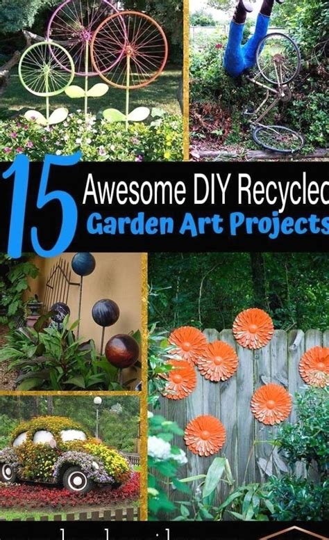 Med Tech Запись со стены Recycled garden art Garden art diy