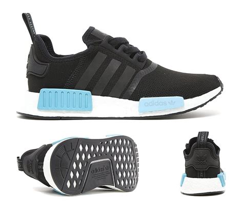 Adidas Originals Womens Nmd R1 Trainer Core Black Ice Blue Footasylum