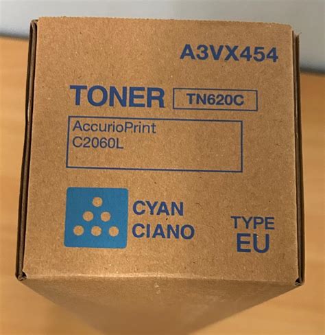 Konica Minolta TN 620 CMYK Toner Set Part Number A3VX154 254 354 454