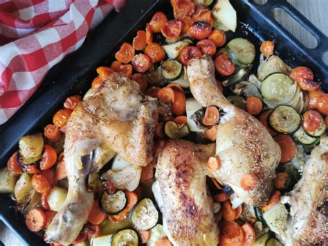 Cosce Di Pollo Al Forno Con Verdure Secondo Piatto