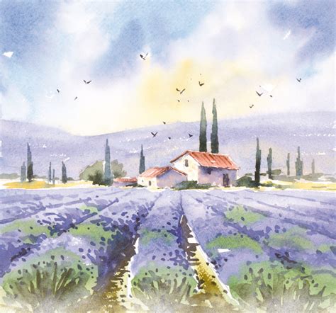 Peindre un paysage de Provence à l aquarelle