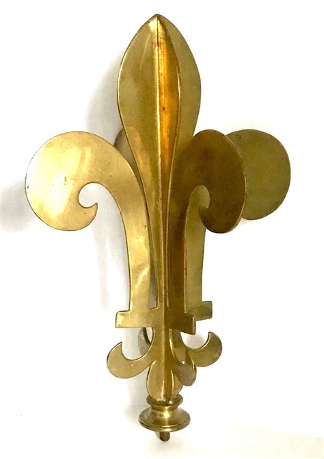 Fleur De Lys En Bronze Dor H Raldique Royaut Antikeo