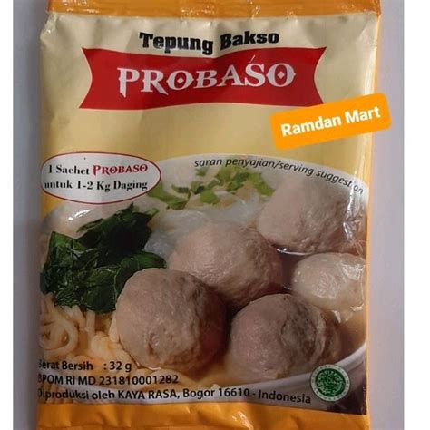 Jual PROBASO Tepung Bakso PROBAKSO 32 Gr Shopee Indonesia