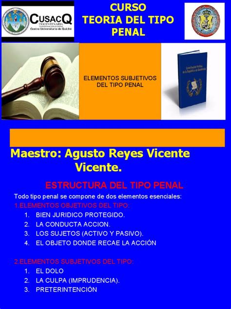 Clase 8 Elementos Subjetivos Del Tipo Penal 1 Pdf Intención Derecho Penal Derecho Penal