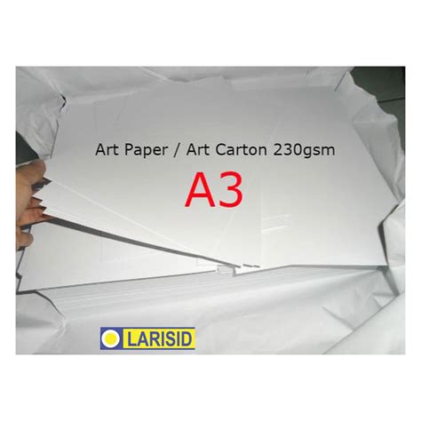 Jual Art Carton A Gsm Paper Kertas Shopee Indonesia