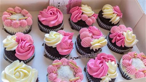 CUPCAKES ROSITAS DECORACION SENCILLA CHECAR CAJA DE DISCRIPCION