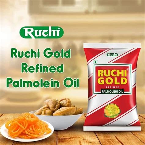 Mono Saturated Ruchi Gold Refined Palmolein Oil Packaging Type Packet