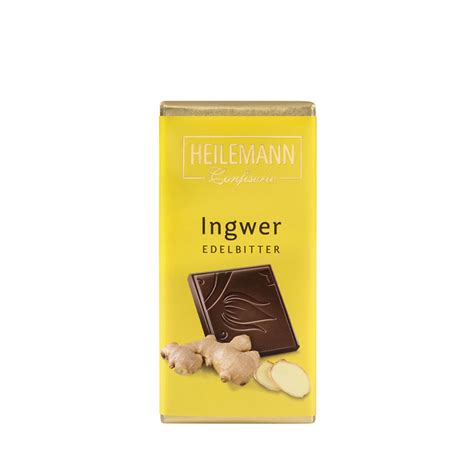 Heilemann Ingwer Edelbitter Schokolade 37 G Viba Heilemann Shop