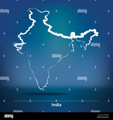 Doodle Mapa De India Ilustraci N Vectorial Imagen Vector De Stock Alamy