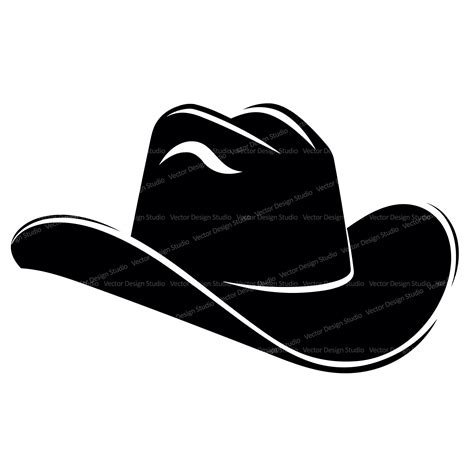 Cowboy Hat Svg And Png Files Western Cowboy Clipart Vector Silhouette