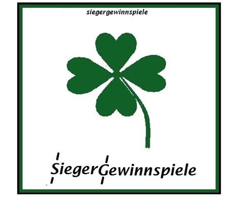 A Four Leaf Clover With The Words Seger Gewinspiele