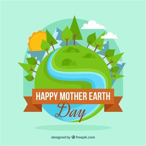 Free Vector | Happy mother earth day