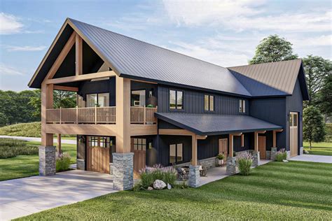 Barndominium Style Carriage House Plan With Bedrooms Dj