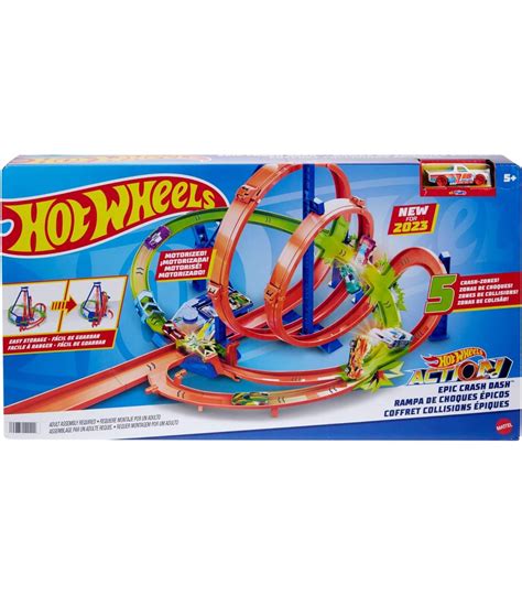 Pista Hot Wheels Carrera Choques Epico De Mattel Juguetes Panre