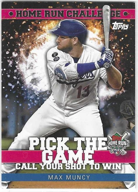 Topps Home Run Challenge Hrc Max Muncy Los Angeles Dodgers Ebay