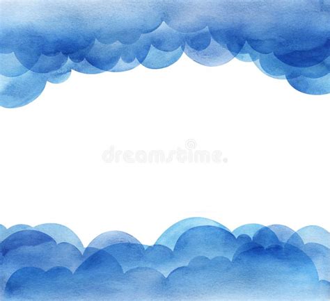 Dibujo En La Nube De Cumulus Azul De Caricatura Fondo En Forma De Nube